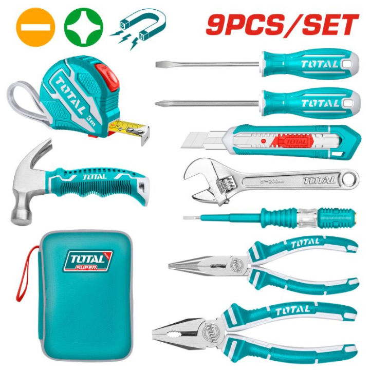 Total Brand New 9 Pcs Hand Tools Set With Bag Thkthp90097 | Daraz.com.np