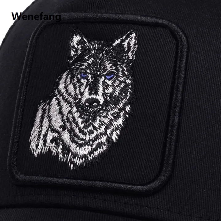 Wenefang%20Hip%20Hop%20Black%20wolf%20Embroidery%20Baseball%20Caps%20Summer%20Mesh%20Snapback%20Hats%20For%20Women%20Men%20casquette%20Trucker%20Cap%20-%20Image%204