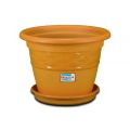 Flower Plastic Pot / Gamala 10 Inches 6 Pcs Set With Base Plate. 