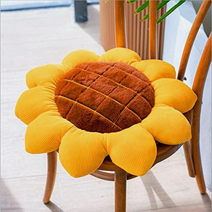 Yellow%20Sunflower%20Cushion%20Mat%20Home%20Decor%20Reversible%20Floor%20Pillow%20Seating%20Cushion%20Soft%20Velvet%20Stuffed%20Throw%20Pillows%20Easy%20to%20Use%20-%20Image%203