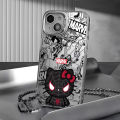 Cute Hello Kitty Kiss Spiderman Case for OPPO Realme 8 10 11 Pro C15 C20 C21Y C31 C33 C35 C53 C55 5G Matte Shockproof Back Cover. 