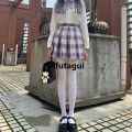 Difutagui Solid Color Pantyhoses for Women Thigh High Waisted JK Lolita Original Cute Thin Stockings Black White Medias Pantyhose Socks. 