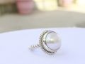 Silver Pearl  Ring. 