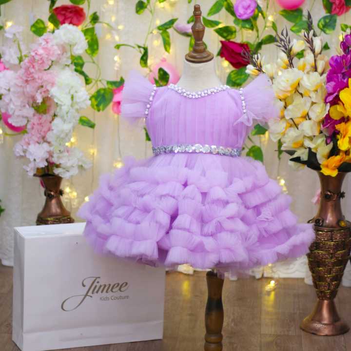 Light Purple Color Steps Tutu Dress For Baby Girls By Jimee Kids