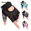 Wenefang Summer Gym Sports Bicycle Gloves Half Finger Cycling Gloves for Men Women Shockproof Breathable Outdoor Riding Mtb Bike Gloves. 