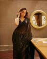 Black Celebrity Saree Color Sequence a. 