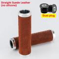 ROCKBROS Leather Bicycle Grips Liquid Silicone MTB Handle Ergonomics Handlebar Grip Bilateral Lock Non-slip Cozy Bike Accessorie. 