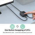 ACASIS U-S-B HDMI KVM स्विच 4K अल्ट्रा HD HDMI स्विचर बक्स र मोनिटर प्रिन्टर किबोर्ड माउस साझेदारीको लागि U-S-B KVM स्प्लिटर. 