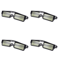 4X Rechargeable Active Shutter 3D Glasses for ALL DLP Projector. 