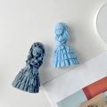 D Girl Candle Silicone Mold 3D Cute Candle Mold Cute Little Princess Doll Plaster Resin Soap Candle Making Kit Wedding Decor Handmade Gift. 