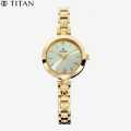 Titan Karishma Champagne Dial Analog Watch For Women - 2598Ym01 - Gold Color | Fashion Watches For Women. 