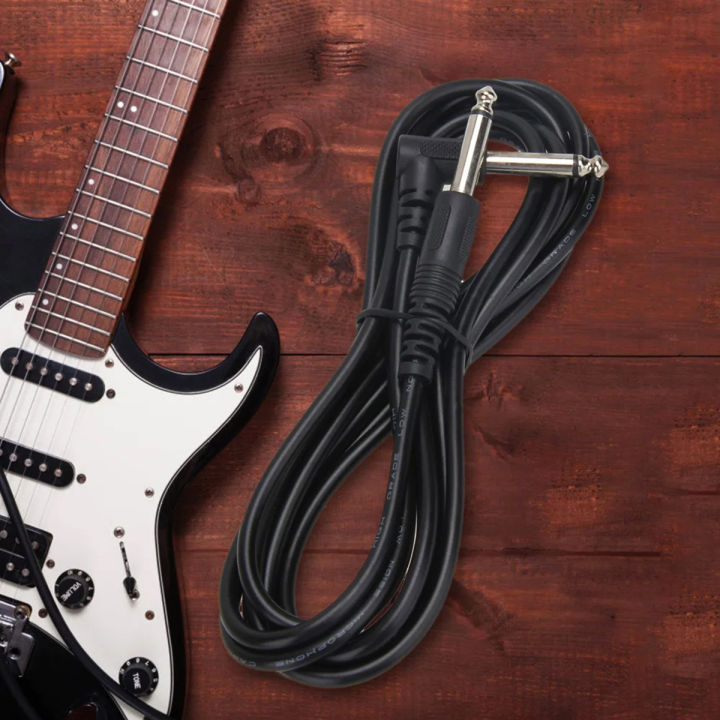 Guitar%20Cable%20For%20Bass%20And%20Electric%20Guitar%20-%20Straight%20To%20Right%20Angle%201/4%20Inch%20Instrument%20Cable%20-%20Black%20%7C%203%20Meter%20-%20Image%203
