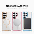 NEW HODON Luxury Clear Magnetic Phone Cases For Samsung Galaxy S25 S24 S23 S22 Plus Ultra A15 A55 A35 A16 A26 A36 For Magsafe Case Transparent Wireless Charging Hard Cover. 