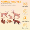 ARELENE 6 Pieces Animals Figures Creatures Figurines Squirrel Deer Family Figurines Miniature Toys. 