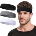 3Pcs/Set Fashion Moisture Wicking Sports Headband Sweat Absorbing Solid Color Gym Sweatband Elastic Running Headband Cycling. 