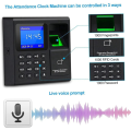 Time Attendance Machine Fingerprint Password Time Clock for Employee with Finger Scan, RFID and PIN Punching in One Easy Install. 