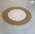 Handmade Round Jute Rug. 