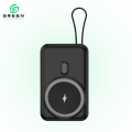 Green Mag Booster Powerbank  10000mAh  Magsafe  22.5W Super Fast charging  15W Wireless Fast Charging  Attach Wire  PD input-Output  Digital Display  Lithium-Polymer Battery  Slim & Thinner Pocket-Friendly  Stand & Lanyard  metallic UV  Coating. 