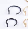 3 In 1 Fake Piercing Stud Set Ear Lip Nose Rings Fake Diaphragm Clip Lip Hoops. 
