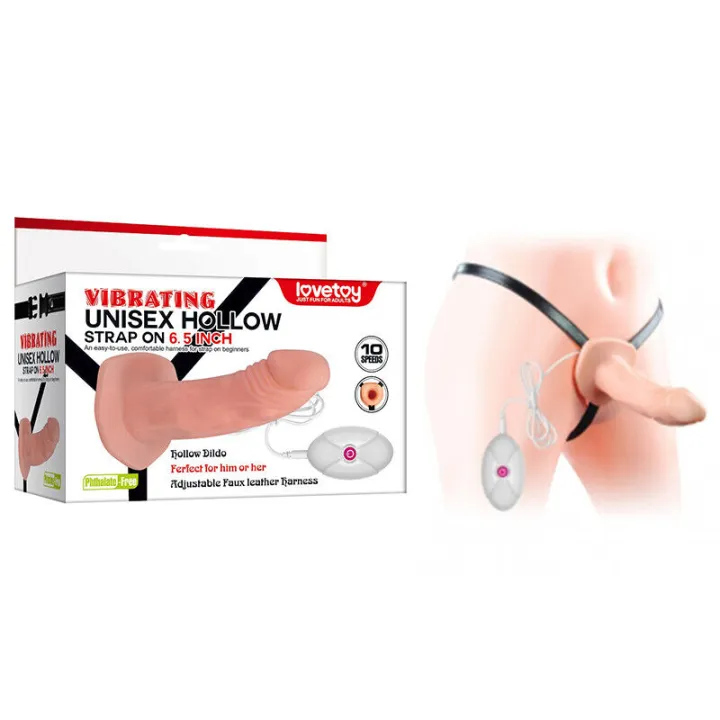 Vibrating%20Unisex%20Hollow%20Strap%20On%206.5%20-%20Image%202