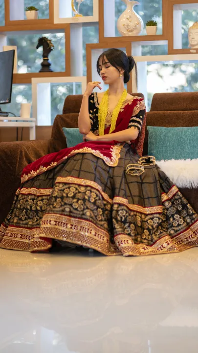 Magar%20Gurung%20Designer%20Hand%20Embroidered%20Traditional%20Lehenga%20Dress%20-%20Image%206