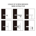 5 Pieces of Broken Screw Extractor Bit Set Carbon Steel Double-Sided Screw Pulling Center Bit Hardware Tools Durable. 