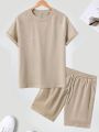 Men's Soft Feel Cotton T-shirt N Shorts Combo Set. 