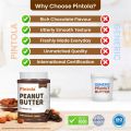 Pintola Peanut Butter Chocolate Flavour Creamy 1kg - 18.6g Protein & 5.2g Dietary Fiber, Made with Premium Roasted Nuts & Cocoa, Gluten Free, Zero Cholesterol & Trans Fat, Vit E & B3, Dark Chocolate. 