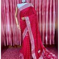 FCA-Maroon Ethnic Motifs Zari Premnagar Saree For Women. 