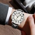 Wokai Men's Watch Quartz Movement Classic Simple Large Dial Casual Stylish Wristwatch. 