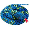 Plush Giant Snake Realistic Stuffed Animal Red Eyes Toy Gifts Blue. 
