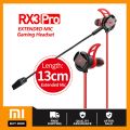 xMowi RX3 Pro In-Ear Dual Microphone Super Bass Detachable HD Long-Microphone Gaming Earphone. 