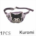 MINISO Hello Kitty Kuromi Cartoons Anime Cute Nylon Girls Fanny Pack Shoulder Messenger Fanny Bag Travel Kids Storage Bag Gifts. 