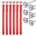6PCS Stainless Steel Kitchen Thermometer 1Inch Dial Thermometer Milk Frothing Food Thermometer with Red 5 Inch Long Stem. 