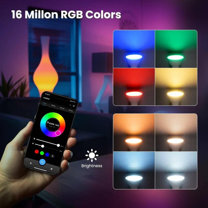 Vylon Tnce Ø§Ø³Ù…Ø§Ø±Ù¹ ÙˆØ§Ø¦ÛŒ ÙØ§Ø¦ÛŒ Ø§ÛŒÙ„ Ø§ÛŒ ÚˆÛŒ Ø¨Ù„Ø¨ E27/e14/gu10 Dimmable Light 2700-6500k Rgb ÙˆØ§Ø¦Ø³ Ú©Ù†Ù¹Ø±ÙˆÙ„ Alexa Google Home Smart Life App Ú©Û’ Ø³Ø§ØªÚ