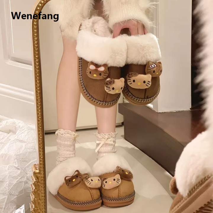 Wenefang%20Sanrio%20Hello%20Kitty%20Plush%20Slippers%20Autumn%20Wintercute%20Cartoon%20Fuzzy%202025%20New%20Warm%20Comfy%20Women%20New%20Home%20Shoe%20Outdoor%20Antiskid%20Flat%20Slippers%20-%20Image%206