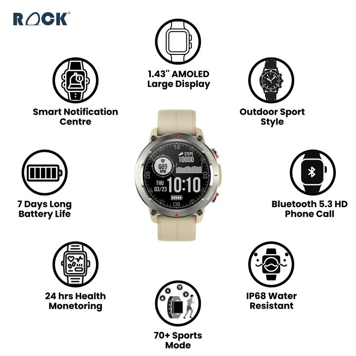 ROCK%20Move%20Smartwatch%20ll%201.43%E2%80%B3%20AMOLED%20display%20466%20x%20466%20ll%20Advanced%20SingleSync%20Bluetooth%20Calling%20ll%20Vcare,%2024/7%20Health%20Tracking%20Sensor%20ll%20%20100+%20sports%20modes%20ll%20SOS%20ll%20IP68%20Waterproof%20Smart%20Watch%20-%20Image%205