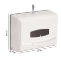 Wall Mount Tissue Holder M fold Paper Towel Dispenser - White. 