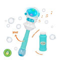 Astronaut Spaceman Electric Automatic Space Bubble Maker Wand Blower | Cool LED Lights and Moving Sound Music Bubbles Machine That Sprays Bubbles from the Top | 13 inch with 110ml Bubble Fluid Soap Solution Included 3 AA Battery Operated for Age 3 and Up. 