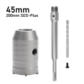 ARELENE SDS Plus Hammer Drills Wall Hole Saw Drill Bit Set Cutter Tools with Round Shaft Concrete Cement Stone Hole Opener,45mm. 