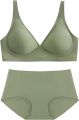 Women's Invisibles Comfort Seamless Bra and Panty Set,Wireless Bra Underwear Matching Lingerie Set. 