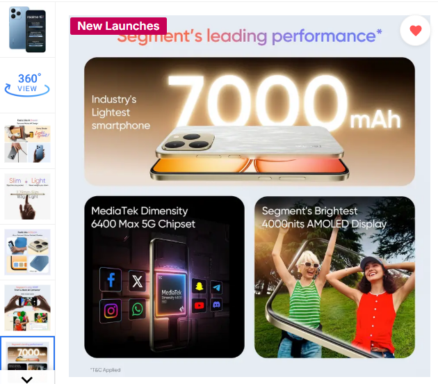 Realme%2015T%205G%20Smartphone%208+128GB%20Silk%20Blue,6.67inch%20Screen,%20120Hz%20Display,7000mAh%20Battery,60W%20Fast%20Charge,Front%20&%20Rear%20Dual%2050MP%20Cameras,%20Dimensity%206400%20Max%205G%20Chipset,IP69%20(Silk%20Blue,%20128%20GB)%20%20(8%20GB%20RAM)%20-%20Image%208