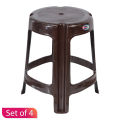 Bagmati Plastic Round Stool Set Of 4. 