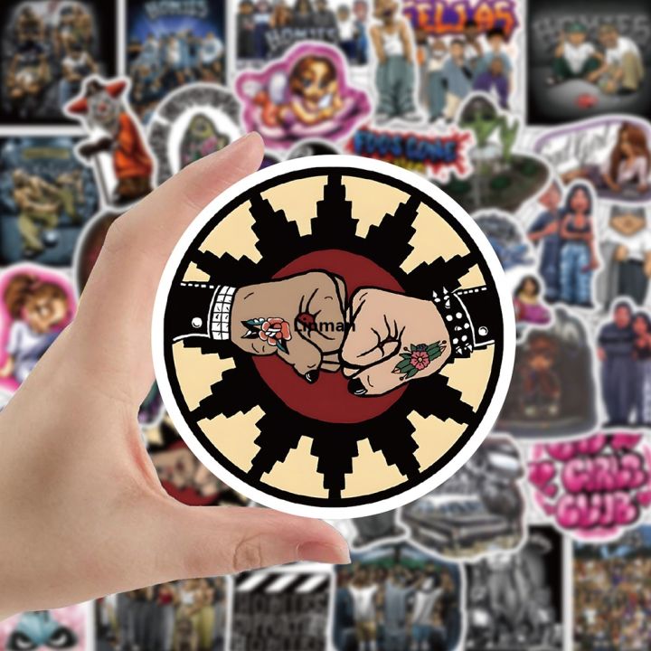 Linman 10/30/50pcs Rap Greeting Homies Cartoon Stickers American Style ...