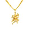 Hanuman Locket With Gold Plated Chain. 