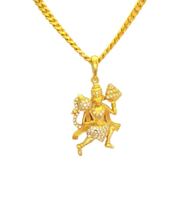 Hanuman%20Locket%20With%20Gold%20Plated%20Chain%20-%20Image%202