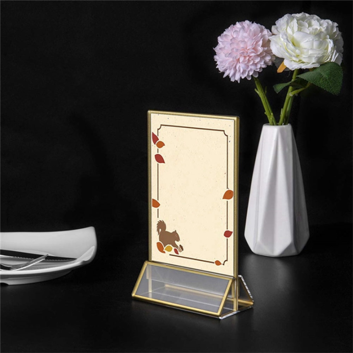Acrylic%20Sign%20Holder%20Gold%20Picture%20Frame%20Double%20Sided%20Clear%20Display%20Stand,%20Gold%20Acrylic%20Frames%20for%20Home%20Shop%20Restaurant%20Easy%20Install%20Easy%20to%20Use%20-%20Image%206
