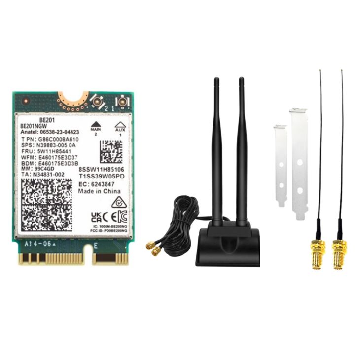 BE201 Tri-Band WIFI7 Card 2.4G/5.8G/6G 8774Mbps BT5.4 Wi-Fi 7 Wireless ...