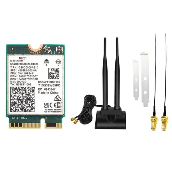 Cnvio3 Module BE201 WIFI7 Card Tri-Band 2.4G/5.8G/6G 8774Mbps BT5.4 WiFI 7 Wireless ...
