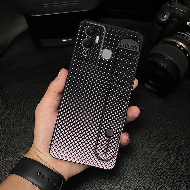 Back%20Cover%20Geometry%20Phone%20Case%20For%20infinix%20Hot12%20Play/NFC/X6816C%20Personality%20Masculine%20Kickstand%20Silicone%20Wrist%20Strap%20-%20Image%204